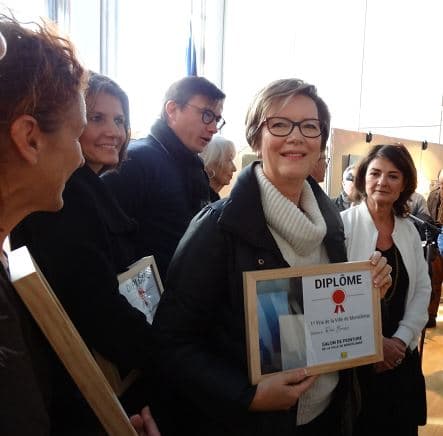Remise du diplôme au Salon de peinture de Montélimar, 2018