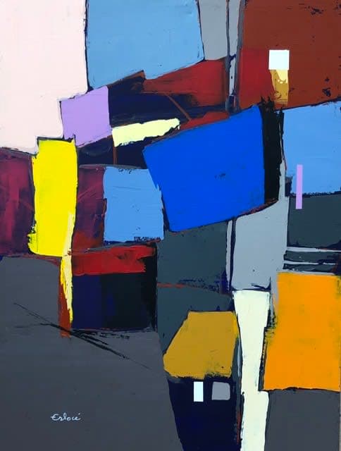 Abstrait TBB entre chien et loup, 60 × 80 cm
