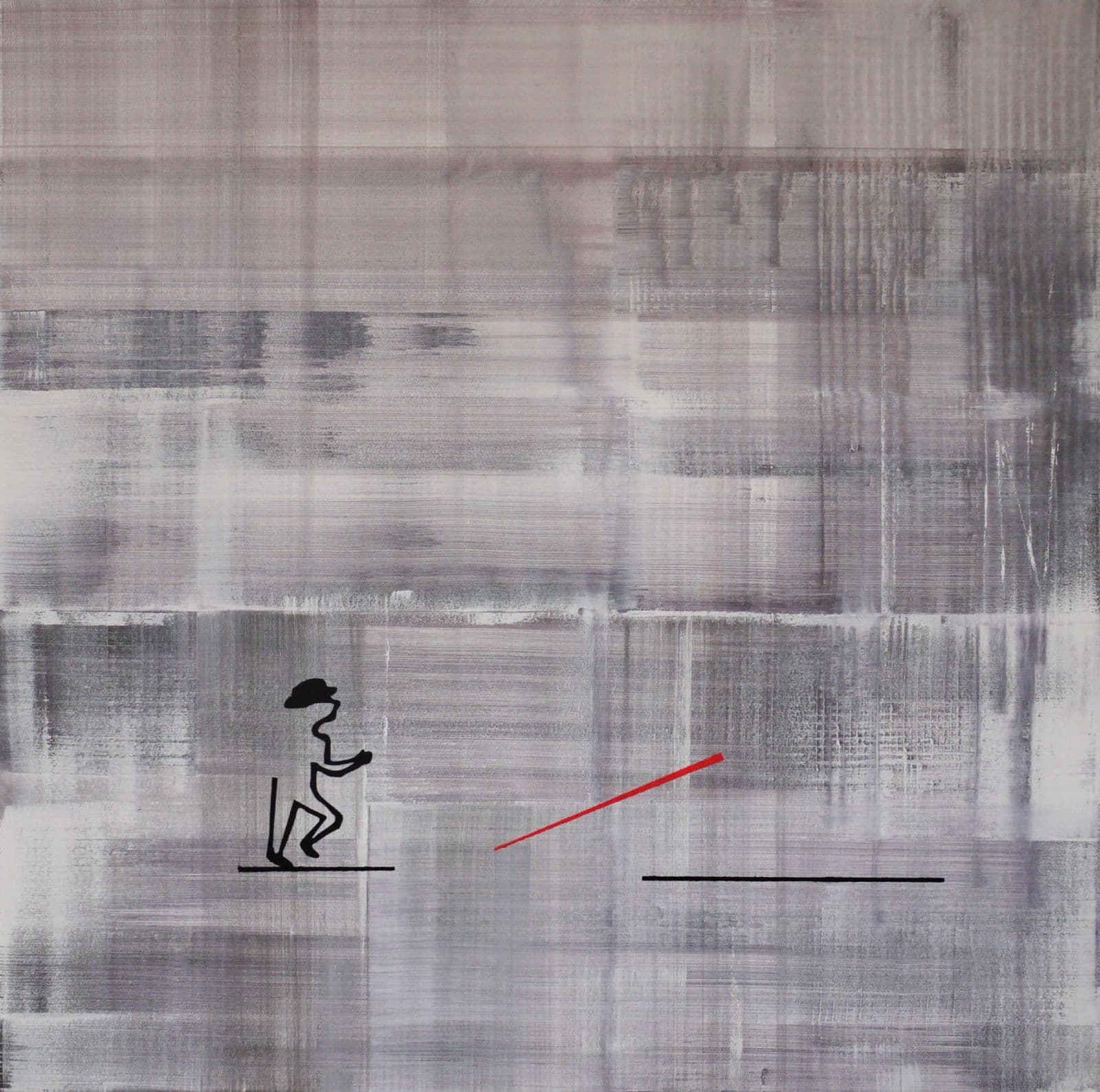 Sur la glace, 100 × 100 cm