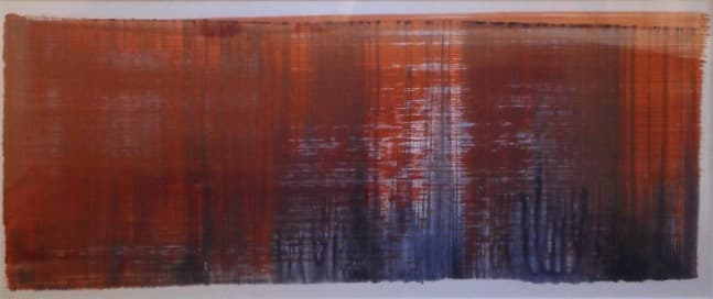Soleil couchant n° 1, Acrylique · 50 × 27 cm
