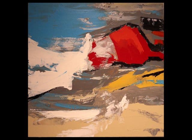 Ensablé, Acrylique · 30 × 30 cm