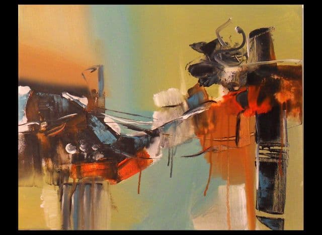 La vachette, Acrylique · 50 × 61 cm
