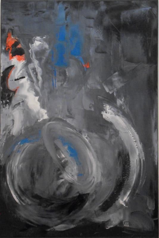 Le saltimbanque, Huile · 54 × 81 cm