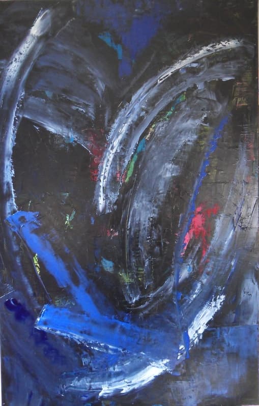 Le surfeur, Huile · 65 × 100 cm