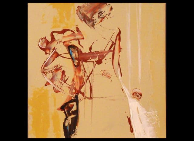 Poupée de chiffon, Acrylique · 35 × 35 cm