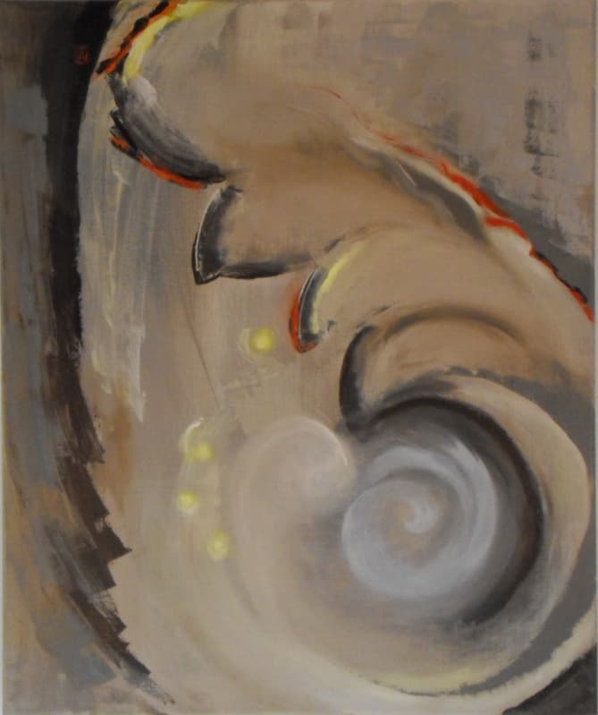 Tourbillons, Huile · 54 × 65 cm