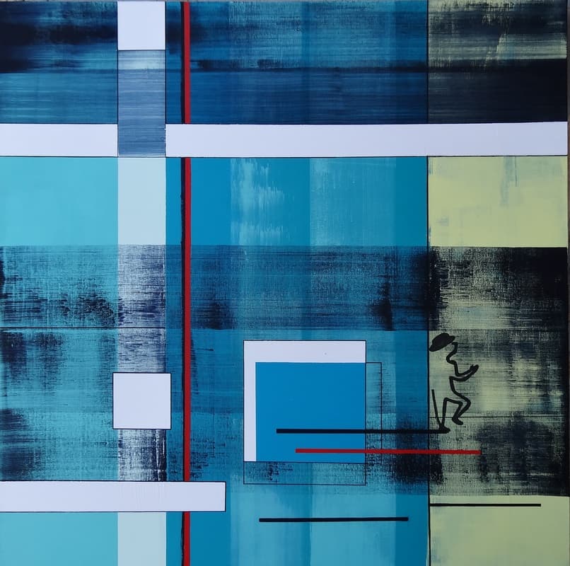 Trame 75, Acrylique · 100 × 100 cm