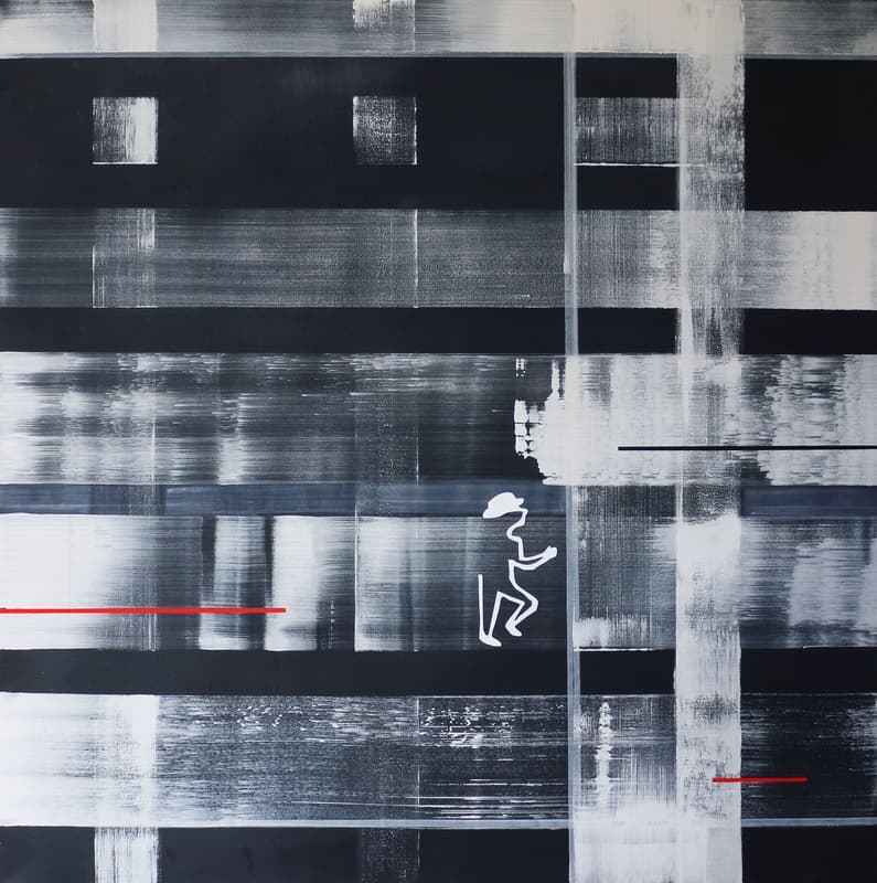 Trame 73, Acrylique · 100 × 100 cm