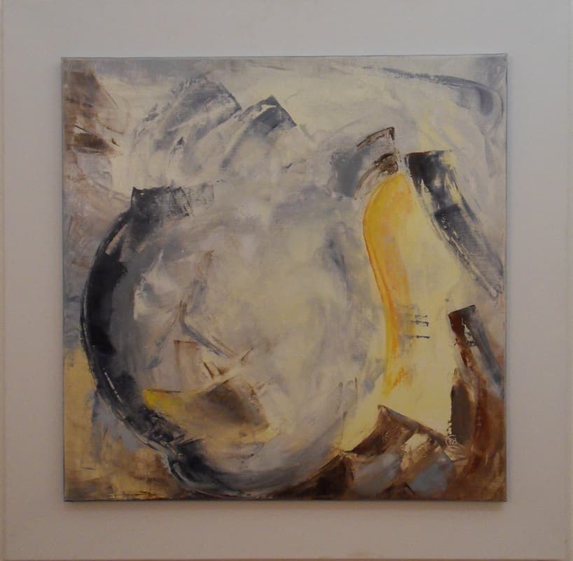 Abstrait n° 4, Huile · 70 × 70 cm