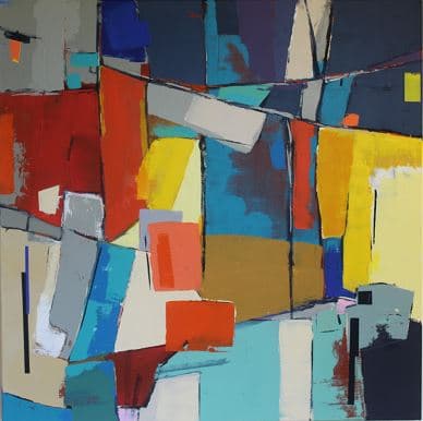 Kaleidos Work, Acrylique · 100 × 100 cm