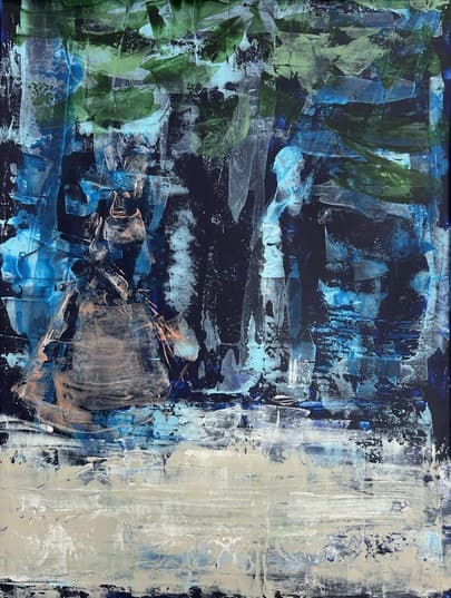 Colin-maillard, Acrylique · 40 × 50 cm