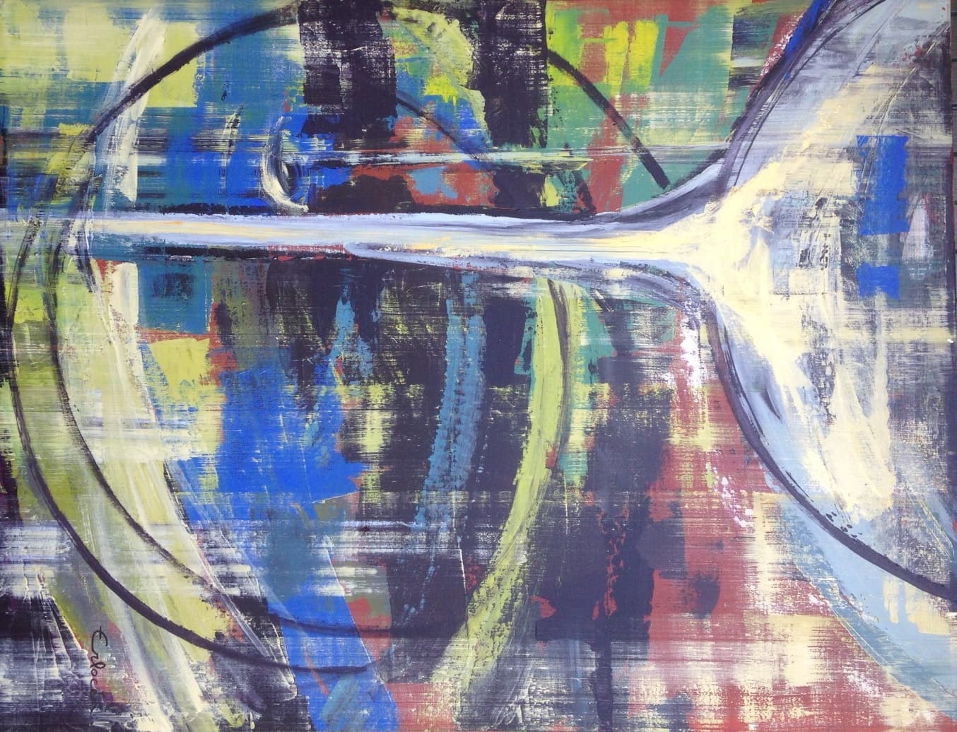 AOC Blanc, Acrylique · 89 × 116 cm