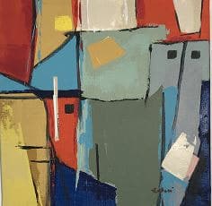 Abstrait TBFC, Acrylique · 30 × 30 cm