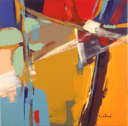 Abstrait TBD, Acrylique · 40 × 40 cm