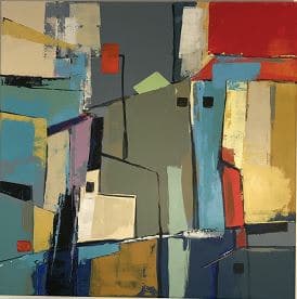 Abstrait TBE, Acrylique · 70 × 70 cm