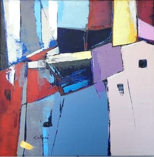 Ruelle de Calvi, Acrylique · 60 × 60 cm