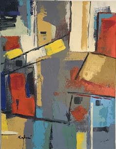 Abstrait TBG, Acrylique · 24 × 32 cm