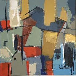 Abstrait TBH, Acrylique · 30 × 30 cm