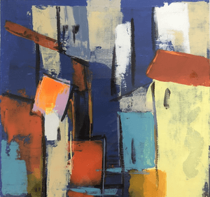 Rue d'Italie A, Acrylique · 30 × 30 cm