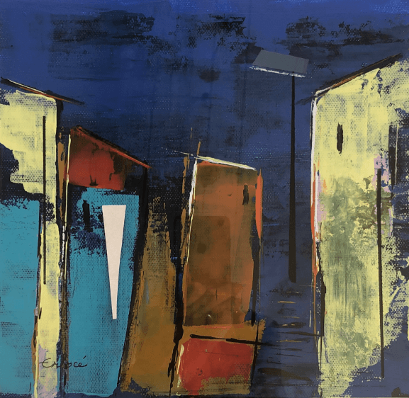 Rue d'Italie C, Acrylique · 30 × 30 cm