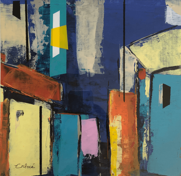 Rue d'Italie D, Acrylique · 30 × 30 cm