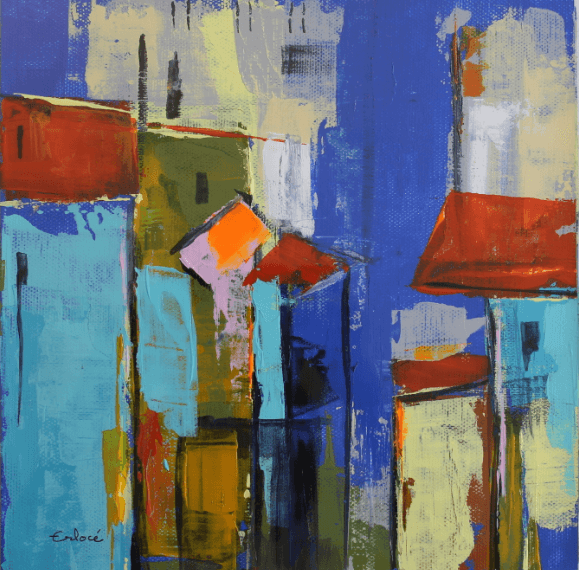 Rue d'Italie E, Acrylique · 30 × 30 cm