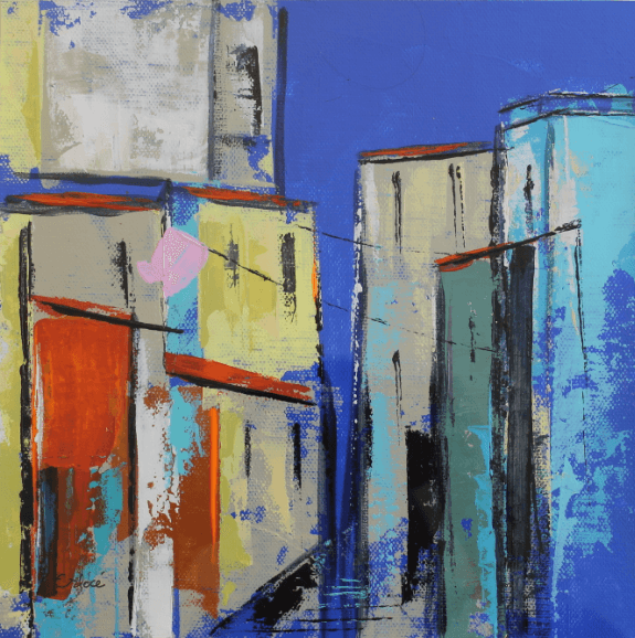 Rue d'Italie J, Acrylique · 30 × 30 cm