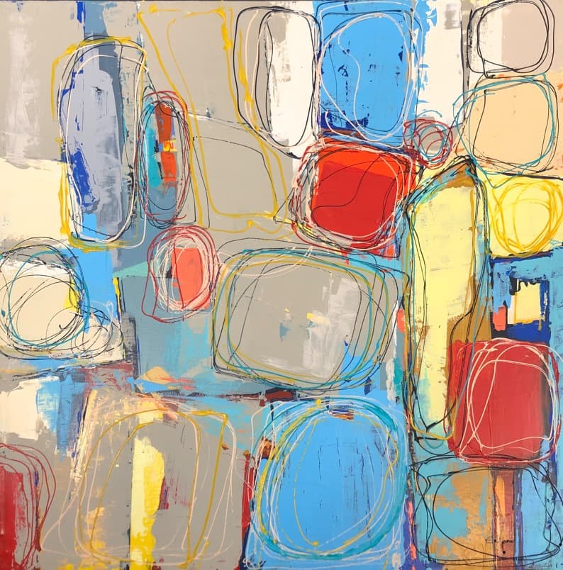 Cellaire A, Acrylique · 60 × 60 cm